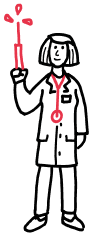 Un médecin cartoon tenant une croix rouge, symbolisant les soins de santé et l'assistance médicale.